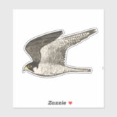 ペレ飛んでいるグリン《鳥》ハヤブサ色鉛筆アート シール (シート)