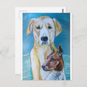 ペロサンラプラヤ絵を描スバイアルフレッドキツネ ポストカード (正面/裏面)