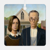 ペロシとシューマーのクリスマス装飾 メタルオーナメント (正面)