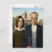 ペロシとシューマー・アメリカン・ゴシック ポストカード (正面/裏面)