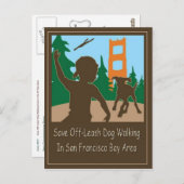 ペロシ議員のオフ・リード犬散歩を支持しよう ポストカード (正面/裏面)