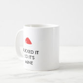 ペロッとしたら俺のもの サンタ帽 コーヒーマグカップ (正面左)