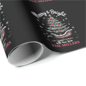 ペロニファイドクリスマスススススリーメリーグ&ブライト ラッピングペーパー (ロールコーナー)