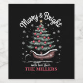 ペロニファイドクリスマスススススリーメリーグ&ブライト ワインラベル (シングルラベル)