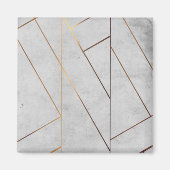 ペロニファイド灰色の大理石金ゴールド幾何学的 マグネット (正面)