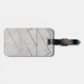 ペロニファイド灰色の大理石金ゴールド幾何学的 ラゲッジタグ (裏面横)