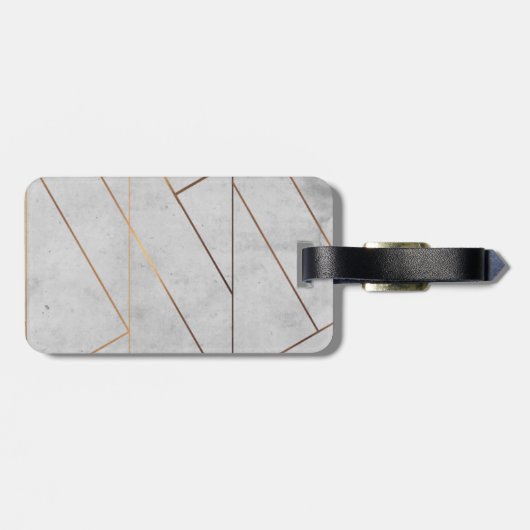 ペロニファイド灰色の大理石金ゴールド幾何学的 ラゲッジタグ