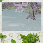 ペロラスジャックニュージーランドドルフィン キッチンタオル (折り畳み)