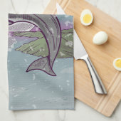 ペロラスジャックニュージーランドドルフィン キッチンタオル (四つ折り)