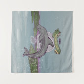 ペロラスジャックニュージーランドドルフィン タペストリー (正面(横))