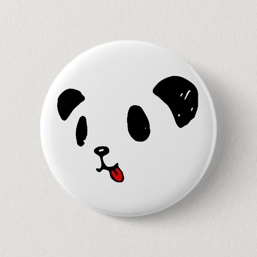 ペロリなパンダ 缶バッジ (正面)