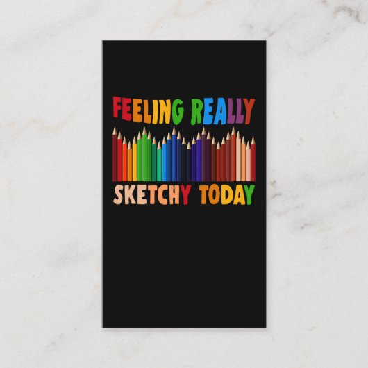 ペンおもしろいシルア絵画ーティストの写生ユーモア 名刺 (正面)