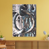 ペンおよびインクアンティークにおけるリングおよびフックスタイル キャンバスプリント (インサイチュ (リビング))