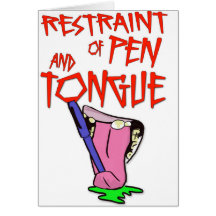 「ペンおよび舌」のおもしろいな節酒の制限カード