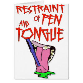 「ペンおよび舌」のおもしろいな節酒の制限カード