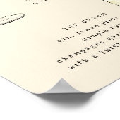 ペンとインクお洒落手書きカクテル記号 ポスター (角)