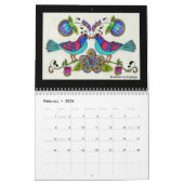 ペンとインクのカレンダー カレンダー (2月 2026)