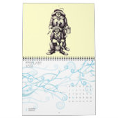 ペンとインクのスケッチの芸術2014のクリエイティブのカレンダー カレンダー (2月 2026)