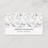 ペンとインクのデイジーとバラの花 名刺 (正面)