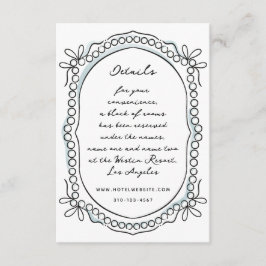 ペンとインクのリボンとパール エンクロージャーカード