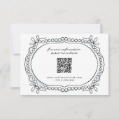 ペンとインクのリボンとパール 出欠カード (裏面)