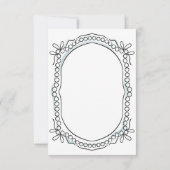 ペンとインクのリボンと真珠のQRコード 出欠カード (裏面)