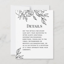 ペンとインクのローズ ウェディング 詳細 封入カード