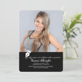 ペンとインクの写真 卒業おめでとう 招待状 (スタンド正面)