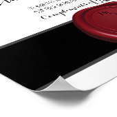 ペンとインクウェル踊り足のビーチサンダル結婚のサイン ポスター (角)