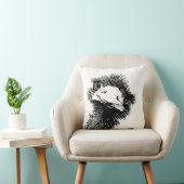 ペンとインクエミュー- クッション (椅子)