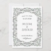 ペンとインクルーズスケッチシーフオムグリーン セーブザデート (正面)