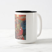 ペンとインク切り札イラストレーション付き2トーンマグ ツートーンマグカップ (正面右)