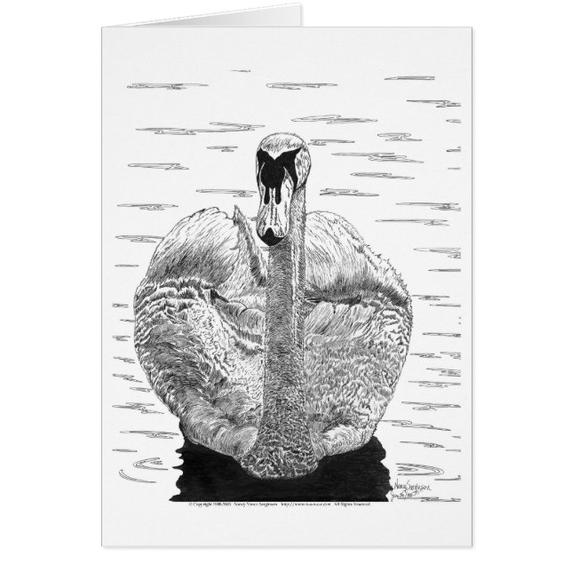 ペンとインク白鳥 (正面)