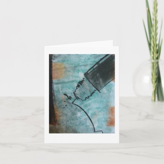 「ペンとインク」グリーティングカード、紙のパステル カード (正面)