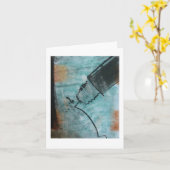 「ペンとインク」グリーティングカード、紙のパステル カード (黄色い花)