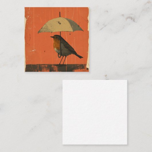 ペンとパドルズ:ミニマリストのロビンカード ノートカード (正面/裏面)