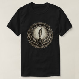 ペンと月桂樹のシール - 自由の象徴 Tシャツ