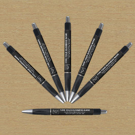 ペンにブラックビジネスのブランドロゴ ボールペン