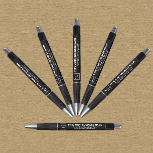 ペンにブラックビジネスのブランドロゴ ボールペン