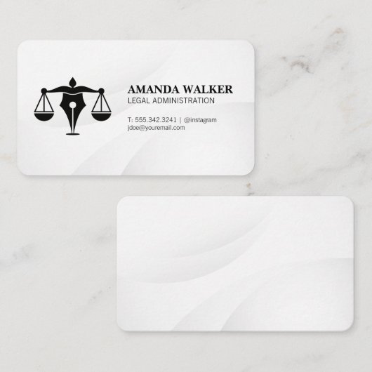 ペンのジャスティフはかりで測ル | 法的契約 名刺 (正面/裏面)