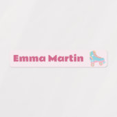 ペンのスキニーラベル – ローラーディスコパステルピンク ラベル (デザイン1)