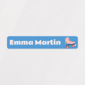 ペンのスキニーラベル – Roller Disco Blue ラベル (デザイン1)