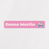 ペンのスキニーラベル – Roller Disco Bright Pink ラベル (デザイン1)