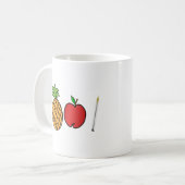 ペンのパイナップルりんごのペン コーヒーマグカップ (正面左)