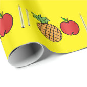 ペンのパイナップルりんごのペン ラッピングペーパー (ロールコーナー)