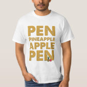 ペンのパイナップルAppleのペンのワイシャツ-おもしろいなPPAPのティー Tシャツ (正面)