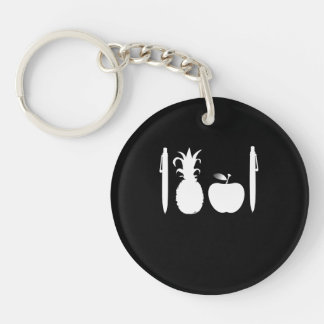 ペンのパイナップルAppleのペンの日本のな歌のダンスの貫入 キーホルダー