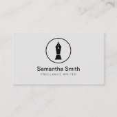 ペンのロゴのフリーランス・ライターおよび書道の作家 名刺 (正面)
