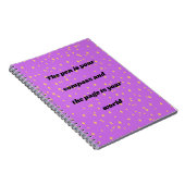 ペンはあなたのコンパスであるページはあなたの世界である ノートブック (右側)