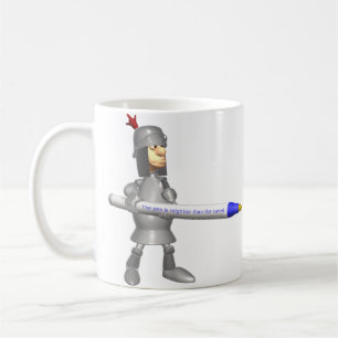 ペンは剣の騎士よりも強い コーヒーマグカップ